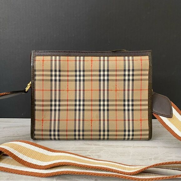 BURBERRYS Nova Check Canvas Leather Clutch/Crossbody - Picture 7 of 17